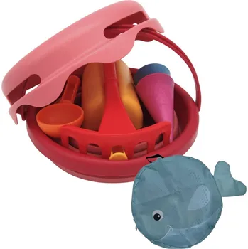 ostatní stavebnice COMPACTOYS Skládací sada na písek 7v1 červená + obal