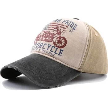 Kšiltovka Baseballová kšiltovka s motorkářským motivem | čepice s kšiltem - Černá