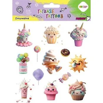 Set školních potřeb Tatuaże zmywalne Sweets HAPPY COLOR