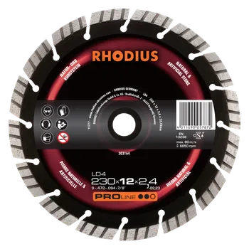 Řezný kotouč RHODIUS Diamantový řezný kotouč LD4 150 x 12,0 x 2,4 x 22,23 PROline