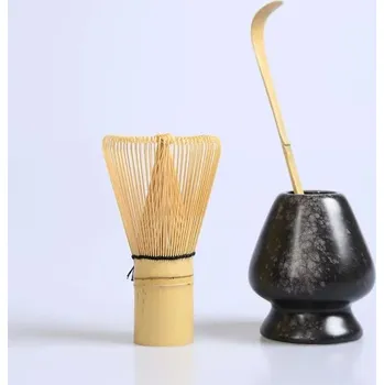 Čajová souprava Elegantní čajová sada matcha | čajový set - černá C