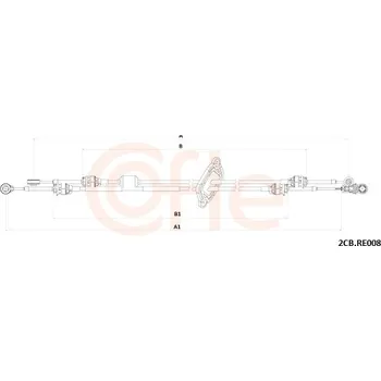Tažné lanko, ruční převodovka, , COFLE, 92.2CB.RE008