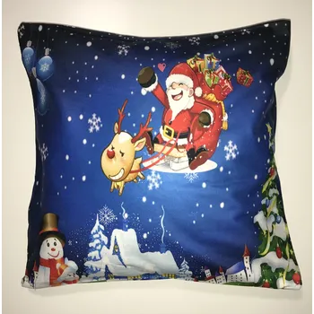 Dekorativní polštářek Mikro - flanelový polštářek 43x43 cm - VÁNOCE - CHRISTMAS č.6