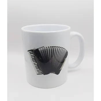 Hrnek s potiskem barevného hudebního nástroje akordeonu