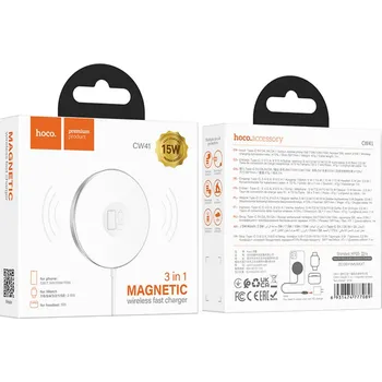 HOCO CW41 Delight 3 v 1 Magnetická bezdrátová rychlonabíječka