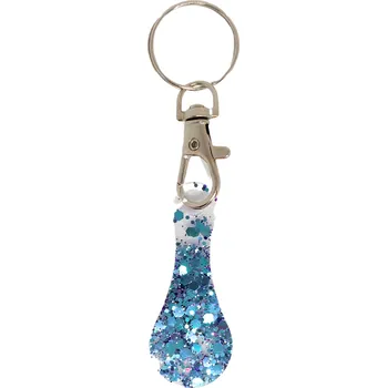 věšák na klíče Žeton do nákupního vozíku - TYRKYSOVO-MODRÝ Výřez: Plný bez výřezu