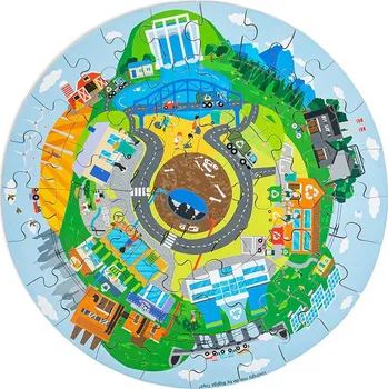Puzzle Bigjigs Toys Kruhové puzzle Recyklace