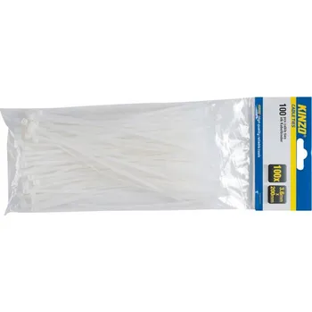 Sada nářadí SVORKA KABELOVÁ 100KS 3,6X200MM BÍLÁ KINZO