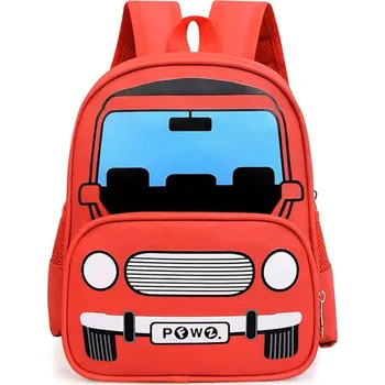 Dětský batoh Dětský batůžek pro kluky s motivem autíček (28x22x14 cm) Barva: červená (1)