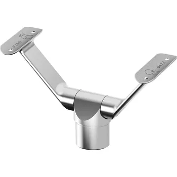 Zábradlí Dvojitá konzole pro madlo, montáž na trubku, O48,3 x 2 mm, nastavitelná, O48,3 mm, nerez. ocel 316, kartáčovaná