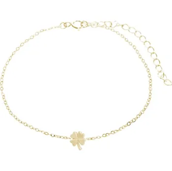 Náušnice Pozlacený stříbrný nákotník mini čtyřlístek