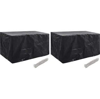 Krycí plachta Plachty na zahradní nábytek 2 ks 8 oček 180 x 70 x 90 cm IM_279129