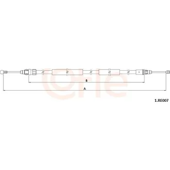 Lanko parkovací brzdy Tažné lanko, parkovací brzda, , COFLE, 92.1.RE007