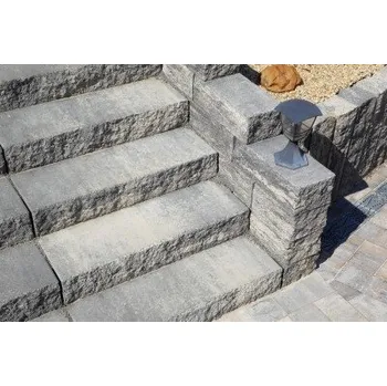 Zahradní obrubník BEST Schod betonový STONE výška 160 mm colormix brilant