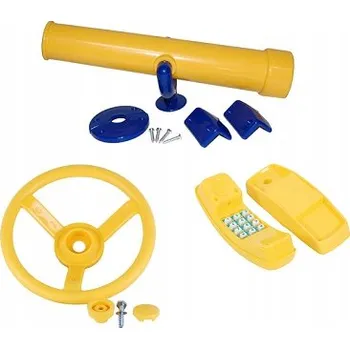 Hračka pro nejmenší GIGI TOYS SADA NA DĚTSKÉ HŘIŠTĚ teleskop, volant, telefon