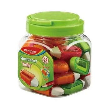 Vodová barva Temperówka plastikowa z gumką Twist pojed. (24szt)