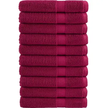 Utěrka vidaXL Prémiové saunové osušky SOLUND 10 ks bordó 80x200 cm 600 g/m²