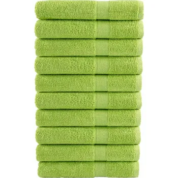 Utěrka vidaXL Premium ručníky SOLUND 10 jablkově zelené 100x200cm 600g/m²