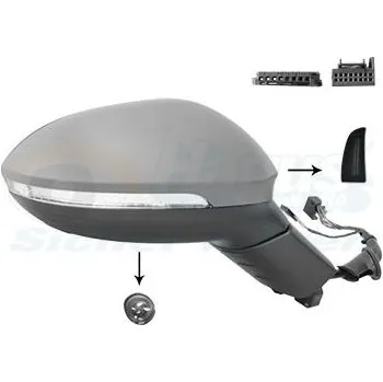 Auto zrcátko Vnější zpětné zrcátko VAN WEZEL 5713828