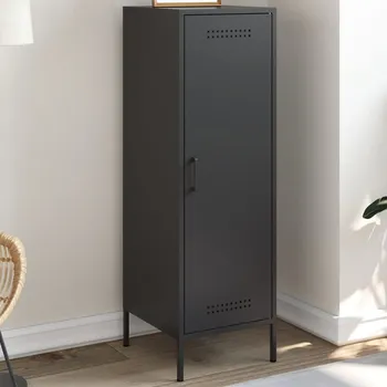 vidaXL Skříň highboard černá 36 x 39 x 113 cm ocel