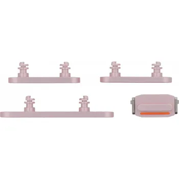 Boční tlačítka pro iPhone 15 / 15 Plus ORI - Růžová - 4ks v jedné sadě