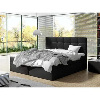 Postel Mirjan_zondo Boxspring postel 180 cm Cinara (ekokůže soft 011 (černá)