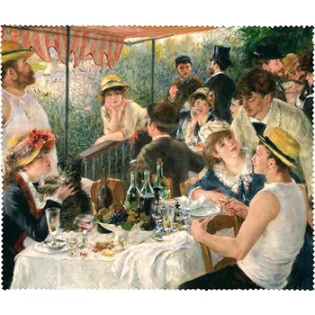 Utěrka Plumeria Plu - Čistící hadřík na brýle Pierre-Auguste Renoir Luncheon at the Boating Party - 15x18 cm