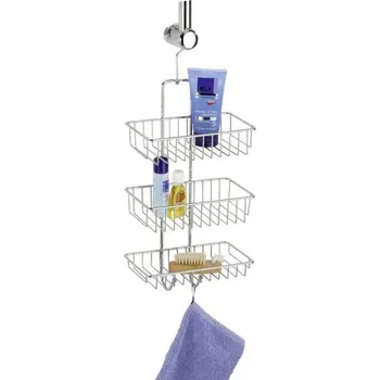 Drátěná police Koupelnová polička do sprchy Wenko Nivala 1713, 50 x 22 x 13,5 cm, chrom