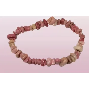 Náramek Rodonitový náramek světlý AA – sekaný přírodní kámen pro harmonii