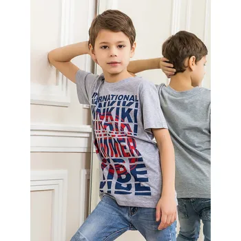 Chlapecké tričko Chlapecké tričko Summer Vibe - šedý melanž 152