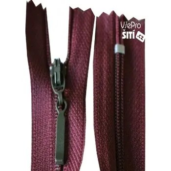 Zip zip šatový nerozdělávací VÍNOVÝ 61516 - Vínová, 16cm