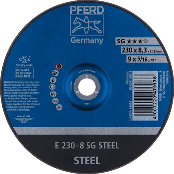 Brusný kotouč Pferd 62223826 | Brusný kotouč 230 x 8,3 x 22,23 mm, SG STEEL