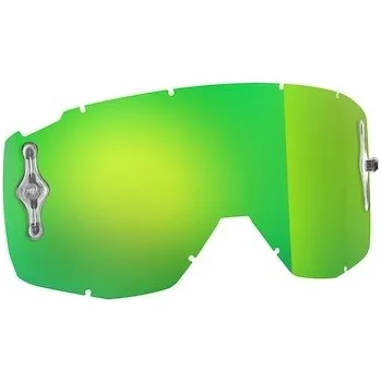 Motocyklové brýle plexi HUSTLE/TYRANT/SPLIT MX SGL WORKS, SCOTT (zelený chrom, antifog)