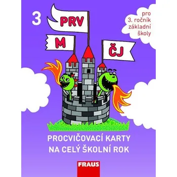 Český jazyk Procvičovací karty na celý školní rok 3 - ČJ, M, Prvouka