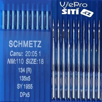 Příslušenství k šicímu stroji Jehla 134/110, 135x5, 135x7, DPx5 - Šedá, 110