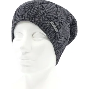 Čepice VOXX Čepice dámská pletená NAVARA bavlněná ANTRACITOVÁ uni 119014