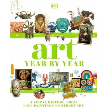 Cizojazyčná kniha Art Year by Year: A Visual History, from Cave Paintings to Street Art