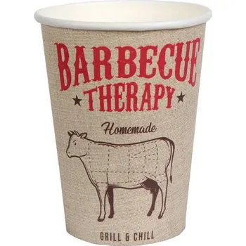 Party dekorace Kelímky papírové BBQ Party 270ml 10ks