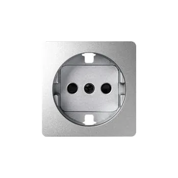 Elektrická zásuvka Simon 82041-93 Kryt jednonásobné zásuvky s uzemněním Schuko hliník