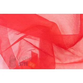 Tyl ČERVENÝ LESK 1,5m - Červená, 150 cm