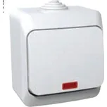 Schneider Electric WDE000571 Cedar Plus IP44 - Přepínač křížový s orientační kontrolkou řazení 7So, bílý