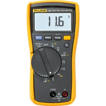 Fluke 116 multimetr True RMS (TRMS) LCD 6000, podsvícení, bargraf, kompaktní gumový kryt pro HVAC