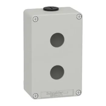Schneider Electric XAPD2202 Skříň kovová, Šedá, M20 2 otvory, 22MM 80X130X51,5 UL CSA