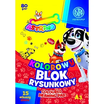Kancelářský papír ASTRINO barevné papíry A3, 15 listů, 80g/m2, mix motivů, 106021013