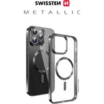 Zadní kryt Swissten Clear Jelly MagStick Metallic pro iPhone 16 Pro Max černý