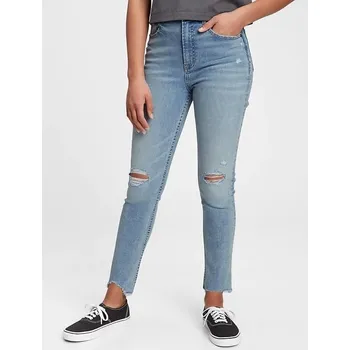 Dámské džíny GAP Dětské džíny tw sky high sk lt wash 8 skinny - Holky GAP šedá 1585359