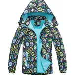 Chlapecká šusťáková bunda zateplená Kugo B2990 šedá (dívčí podzimní bunda s kočikami a pejsky)