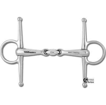 Udidlo pro koně Roubík 2x lomený Waldhausen -NEREZ 16MM- - 13,5cm