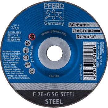 Brusný kotouč Pferd 62208626 | Brusný kotouč 76 x 6,3 x 10,0 mm, SG STEEL