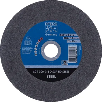 Řezný kotouč Pferd 66323025 | Řezný kotouč 300 x 3,4 x 25,4 mm, SGP HD STEEL, tvrdosť Q, 80 m/s